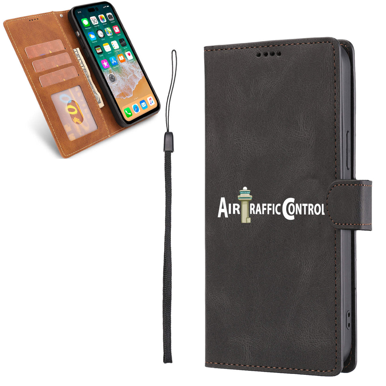 Air Traffic Control Designed Leather iPhone Cases