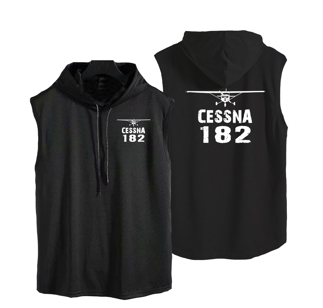 Cessna 182 & Plane Designed Hooded Tank Tops