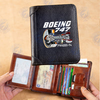 Thumbnail for Boeing 747 & PW4000-94 Engine Designed Leather Wallets