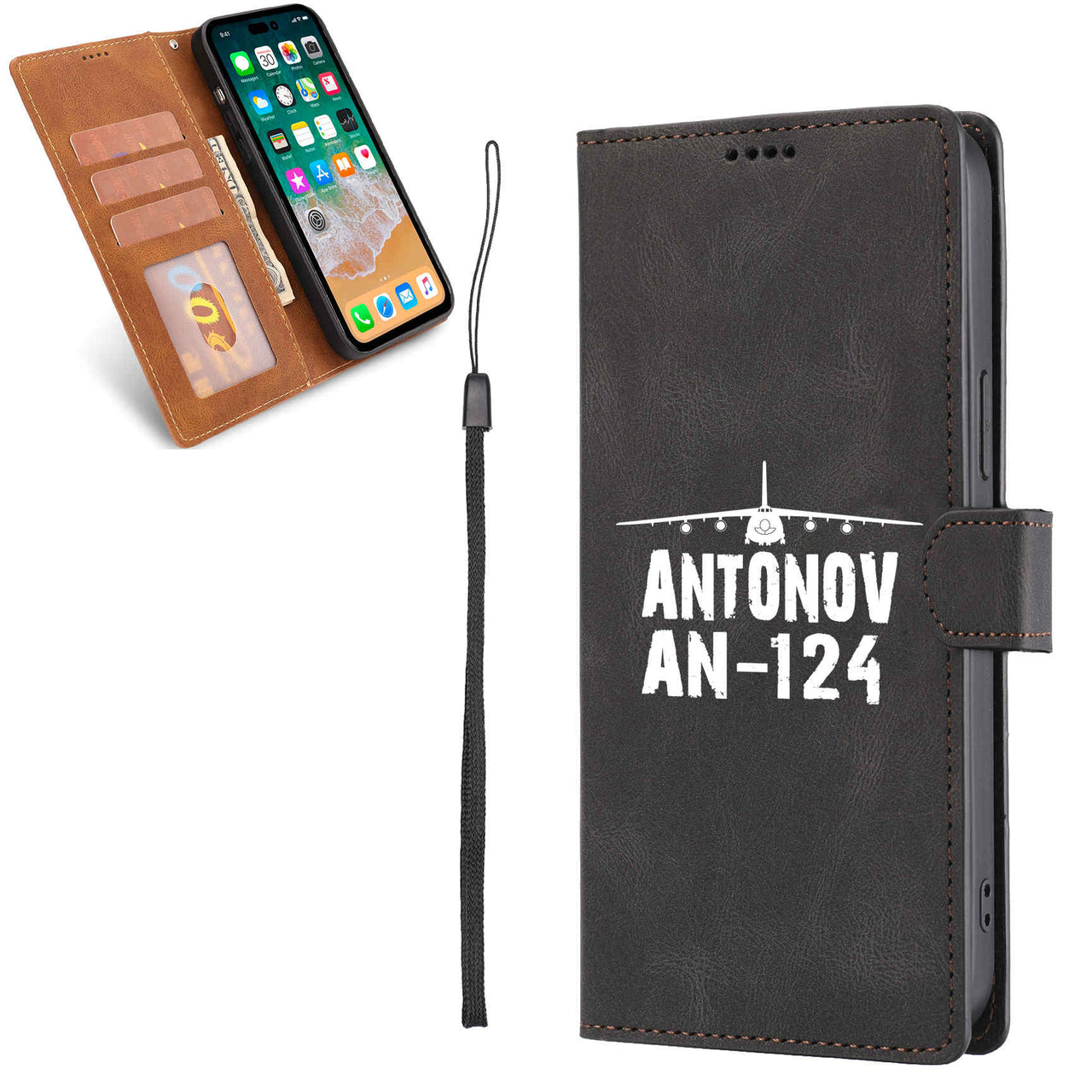 Antonov AN-124 & Plane Designed Leather Samsung S & Note Cases
