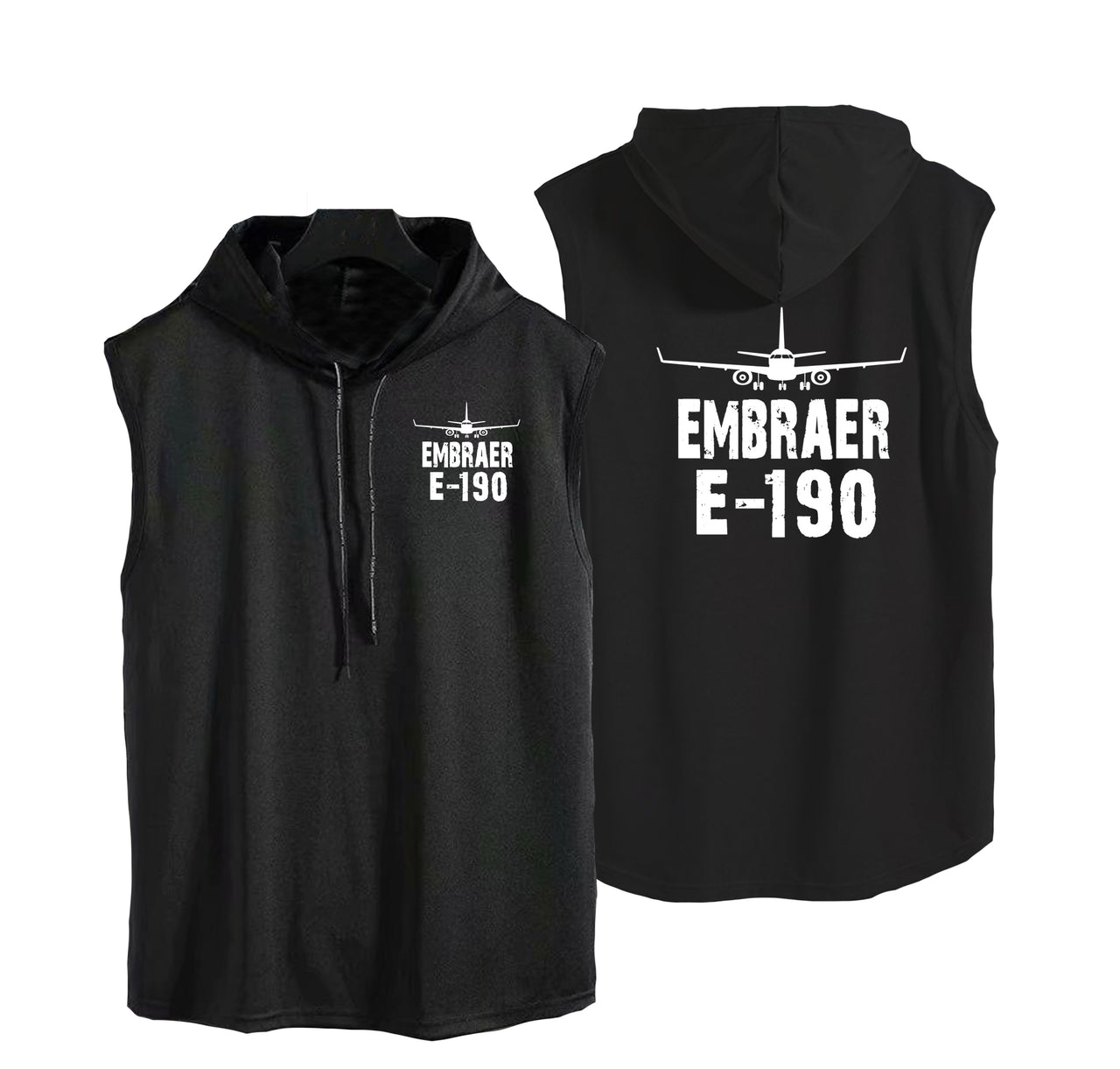 Embraer E-190 & Plane Designed Hooded Tank Tops