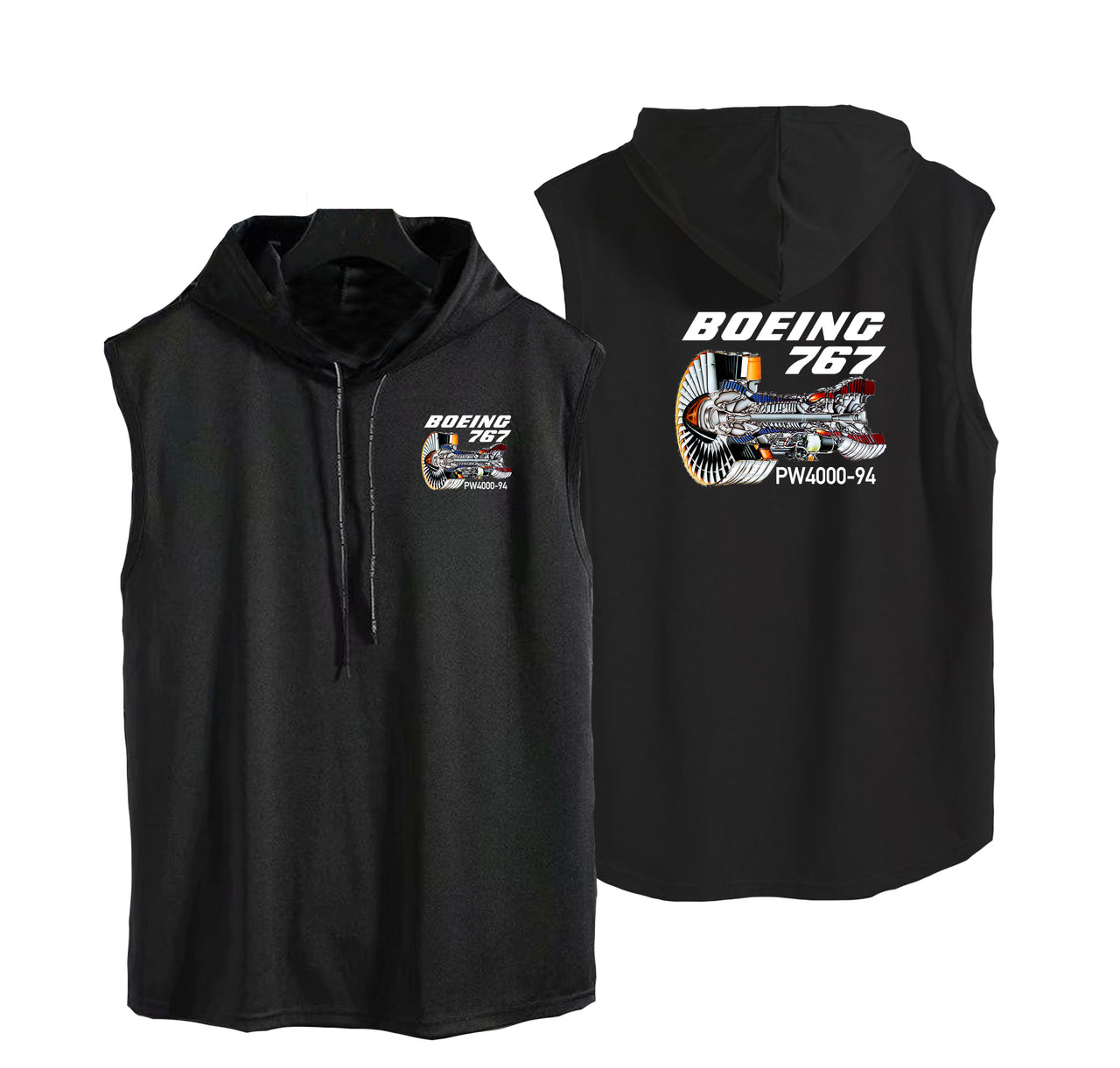 Boeing 767 Engine (PW4000-94) Designed Hooded Tank Tops