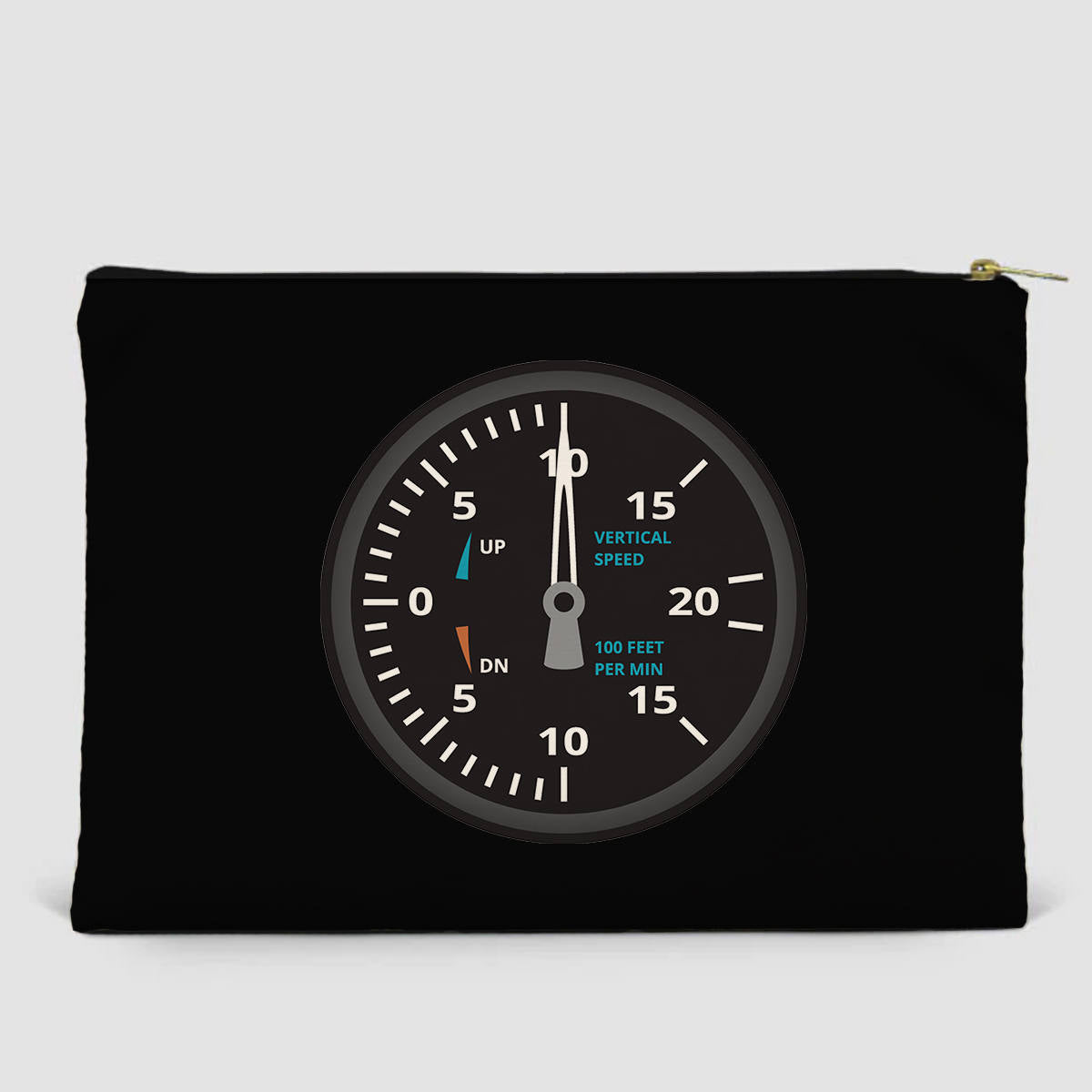 Airplane Instruments (Vertical Speed) Designed Zipper Pouch