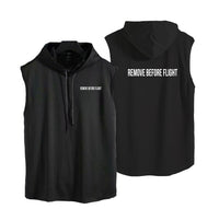 Thumbnail for Remove Before Flight 2 Designed Hooded Tank Tops