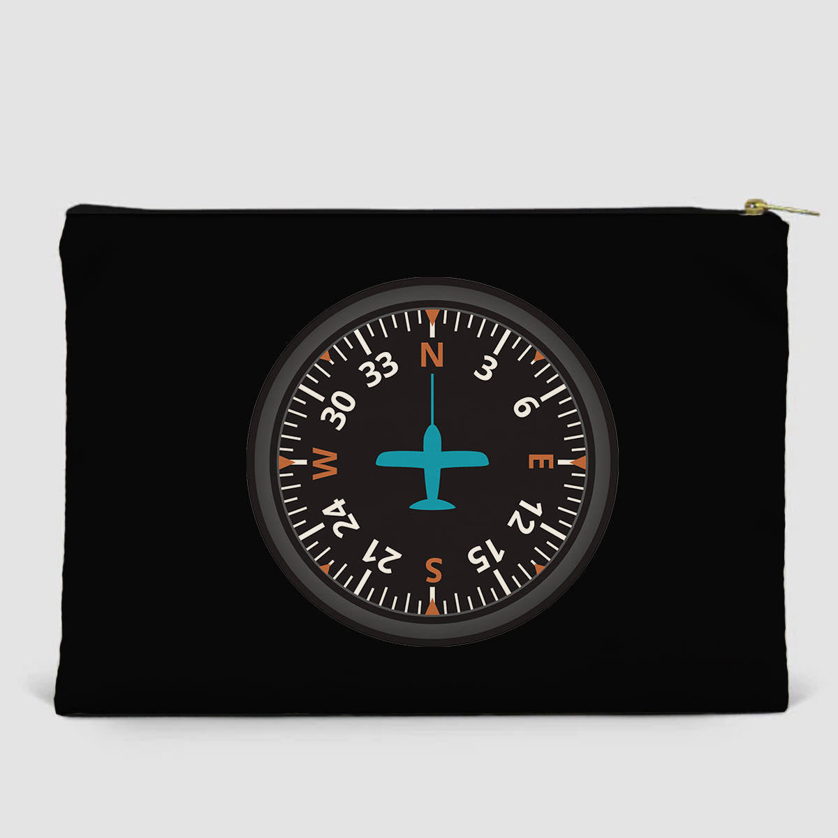 Airplane Instruments (Heading) Designed Zipper Pouch