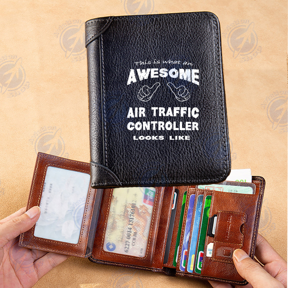 Air Traffic Controller Designed Leather Wallets