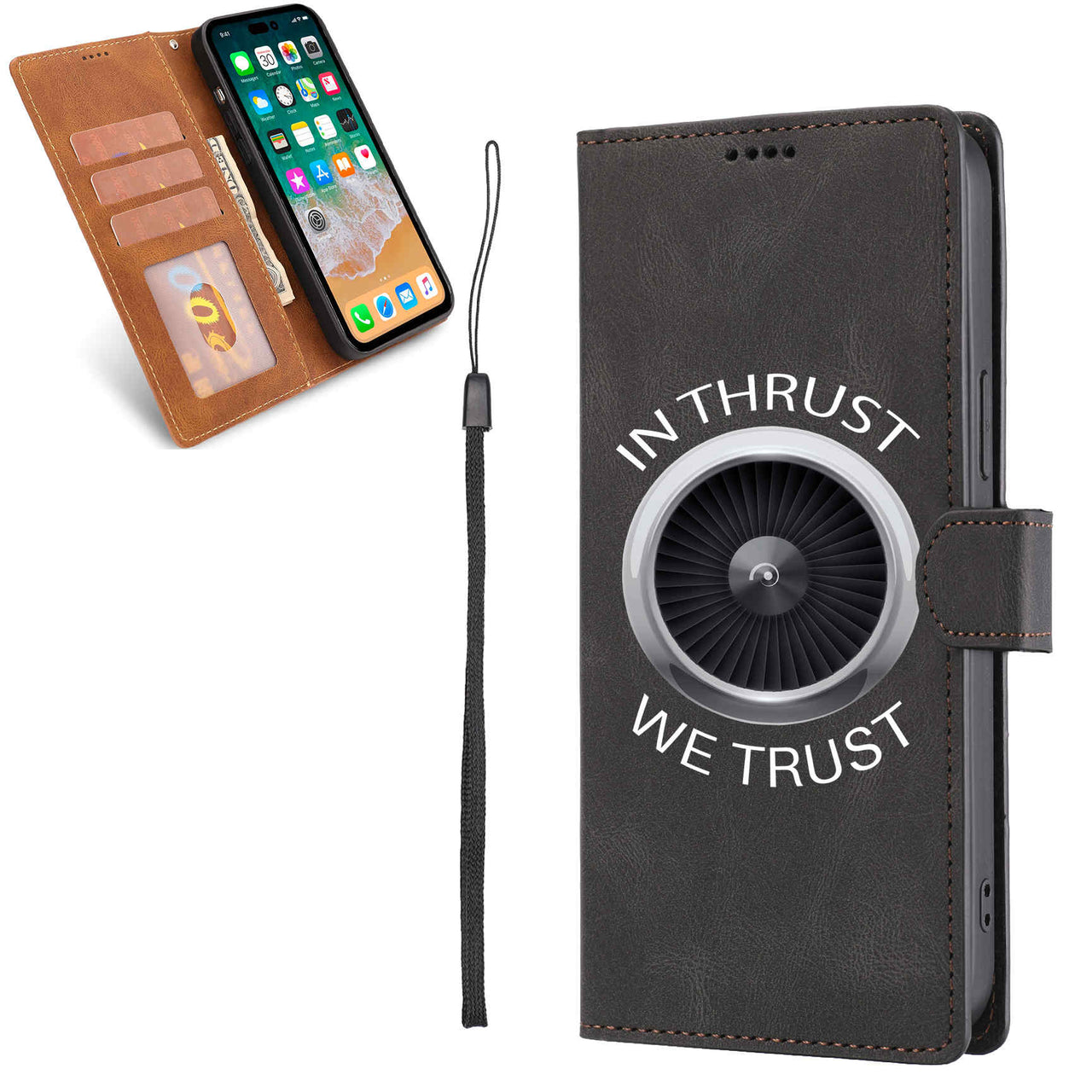 In Thrust We Trust Designed Leather Samsung S & Note Cases