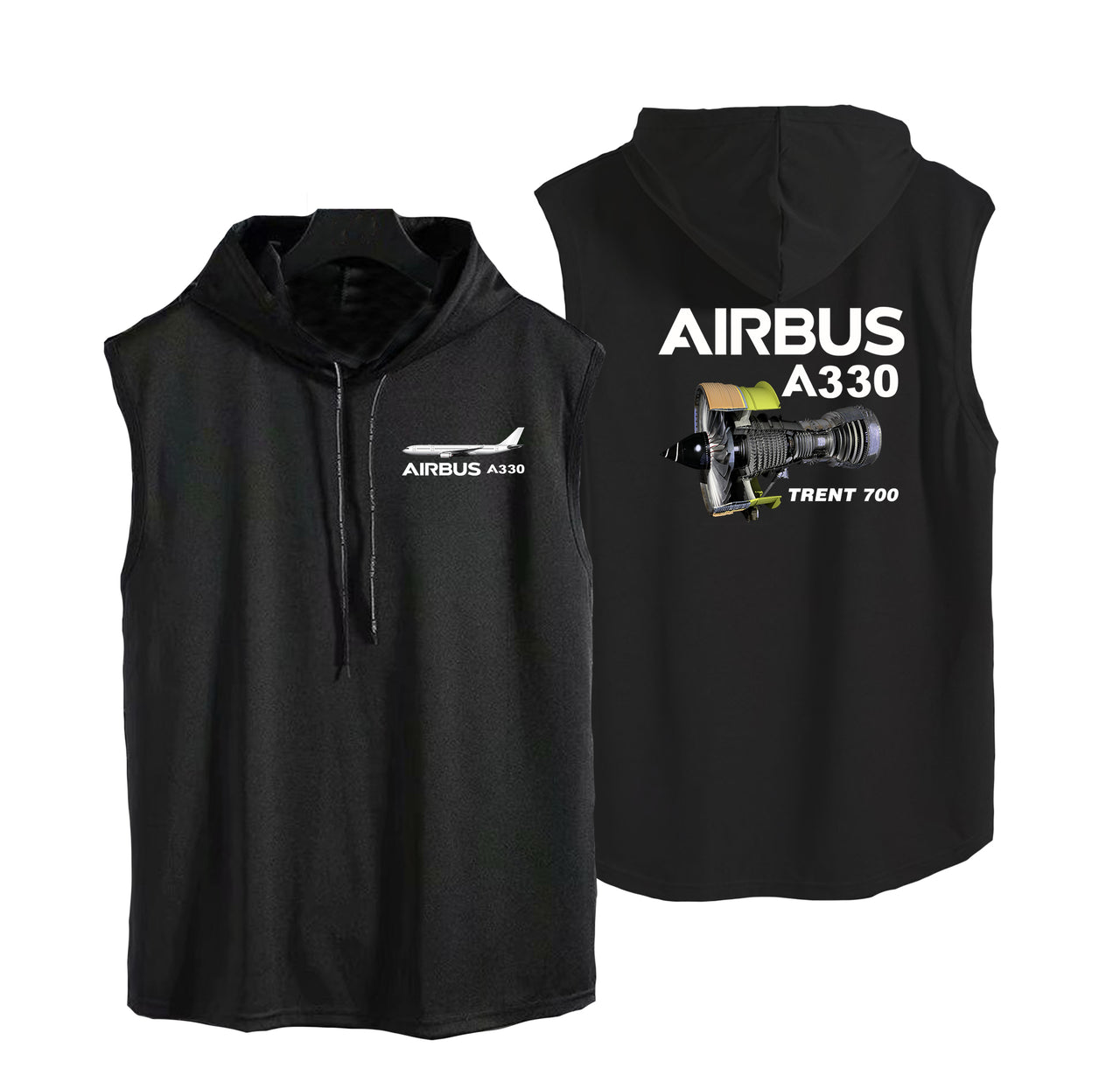 Airbus A330 & Trent 700 Engine Designed Hooded Tank Tops