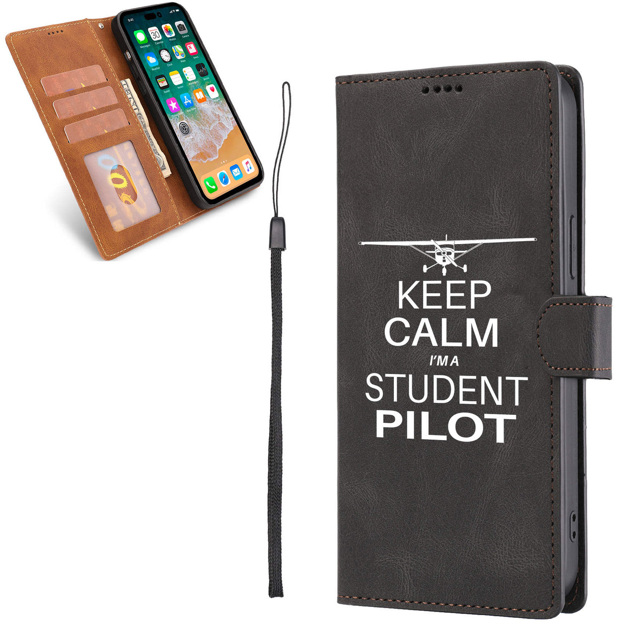 Student Pilot Designed Leather iPhone Cases