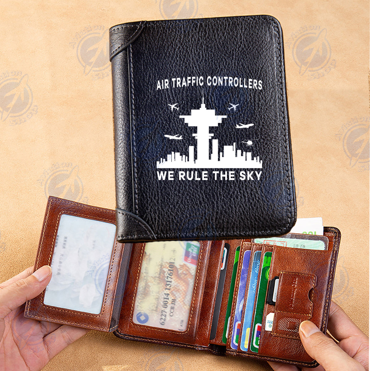 Air Traffic Controllers - We Rule The Sky Designed Leather Wallets