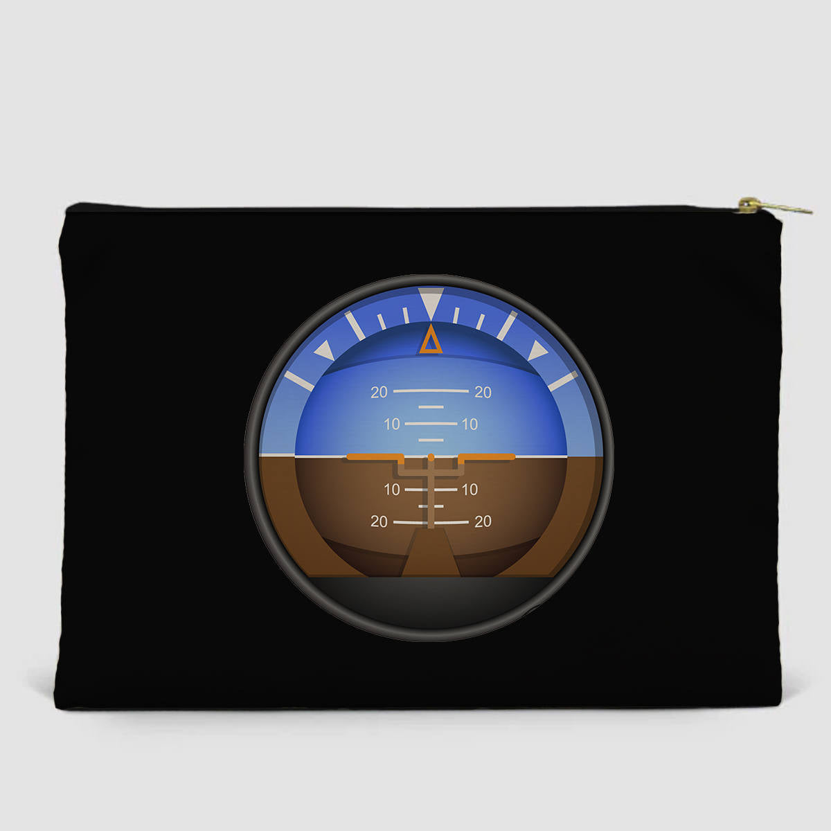 Airplane Instruments (Gyro Horizon 2) Designed Zipper Pouch