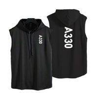 Thumbnail for A330 Text Designed Hooded Tank Tops