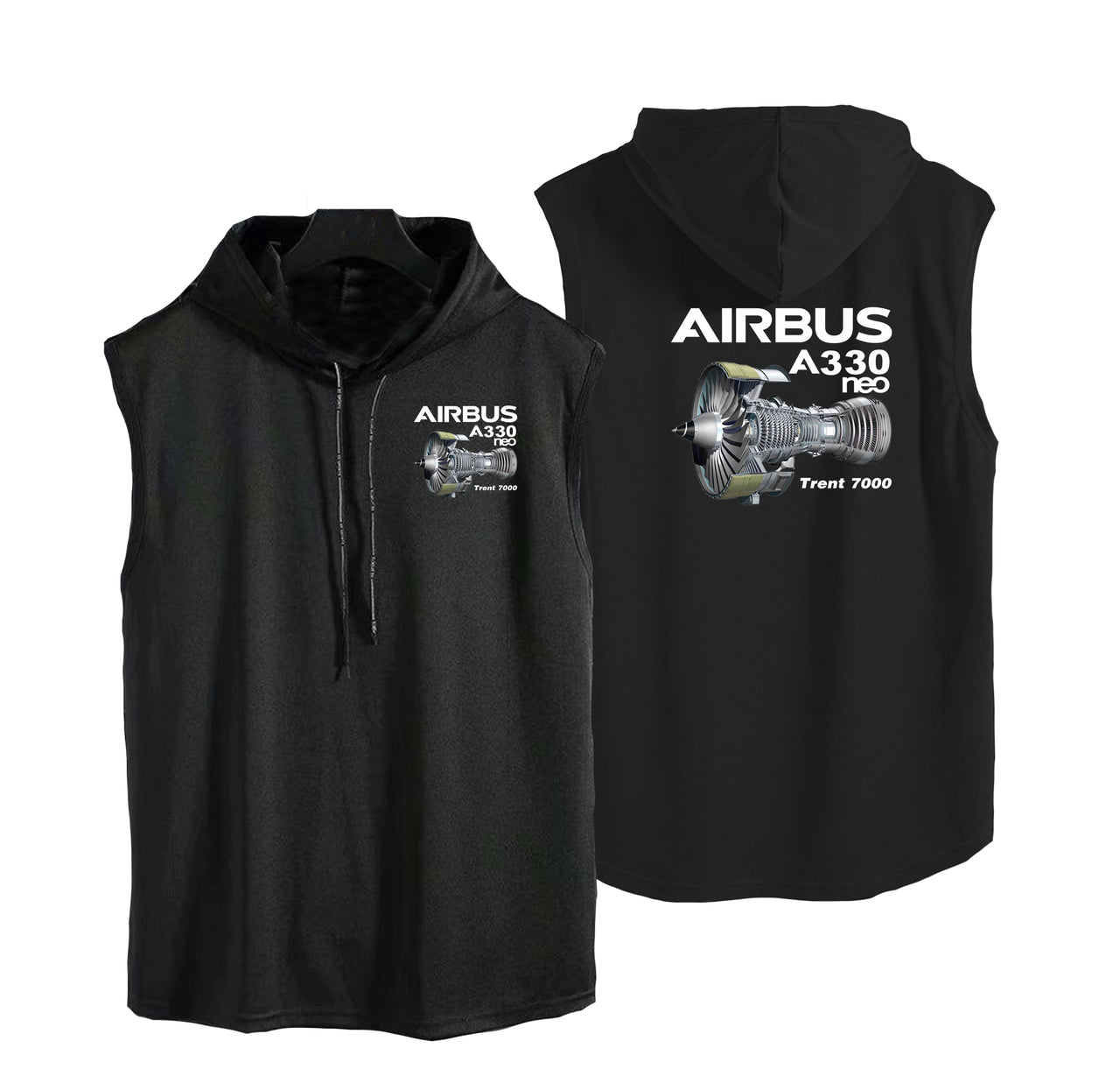 Airbus A330neo & Trent 7000 Designed Hooded Tank Tops