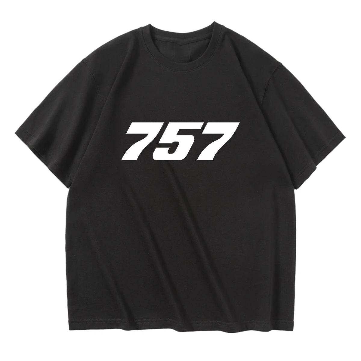 757 Flat Text Designed Relax Fit T-Shirts