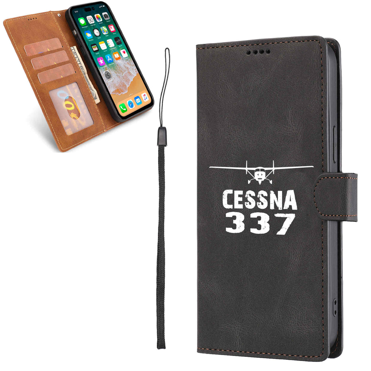 Cessna 337 & Plane Designed Leather Samsung S & Note Cases