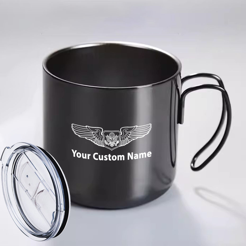 Custom Name (Special US Air Force) Designed Stainless Steel Portable Mugs