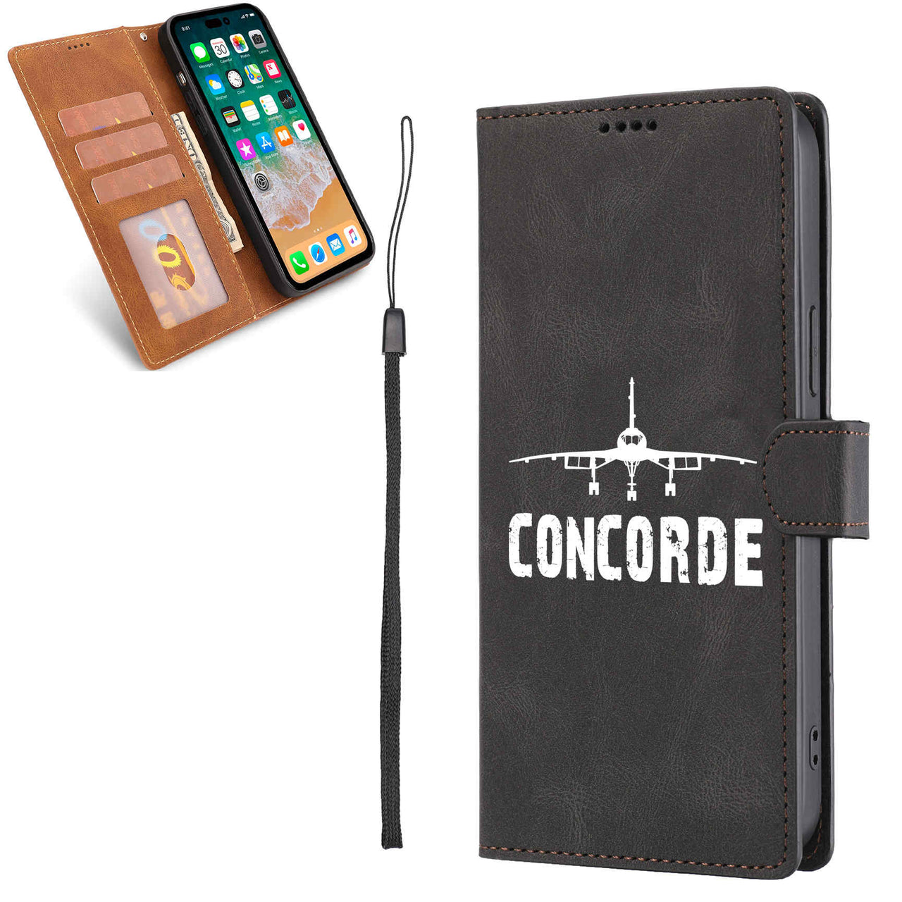 Concorde & Plane Designed Leather Samsung S & Note Cases