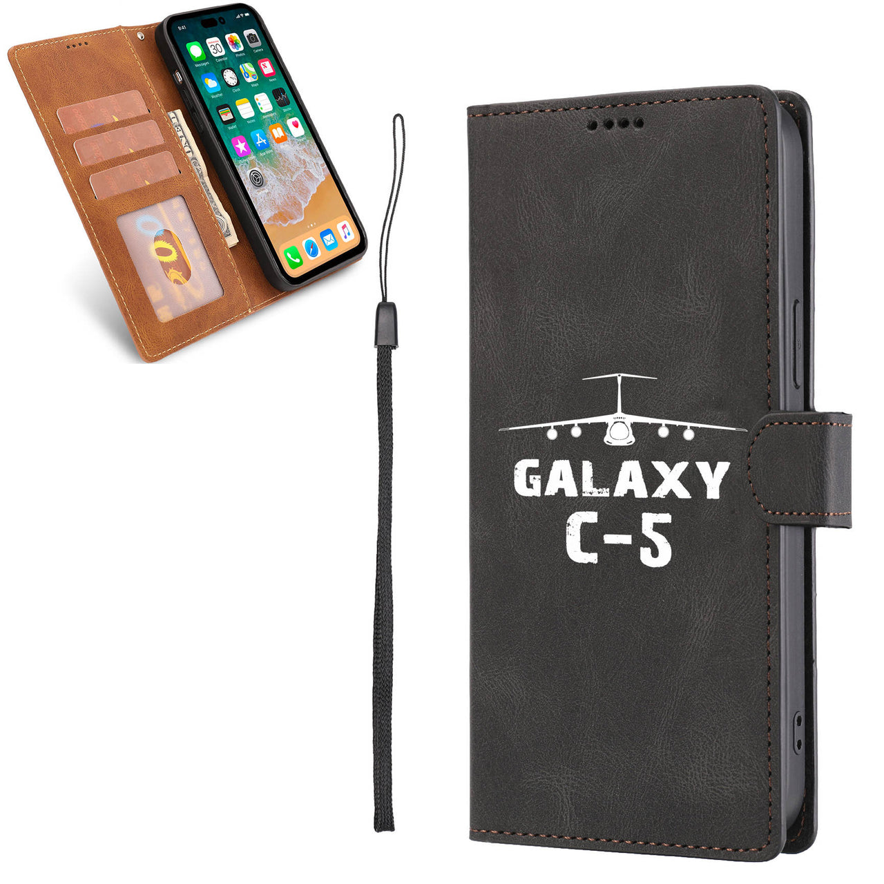 Galaxy C-5 & Plane Leather Samsung A Cases