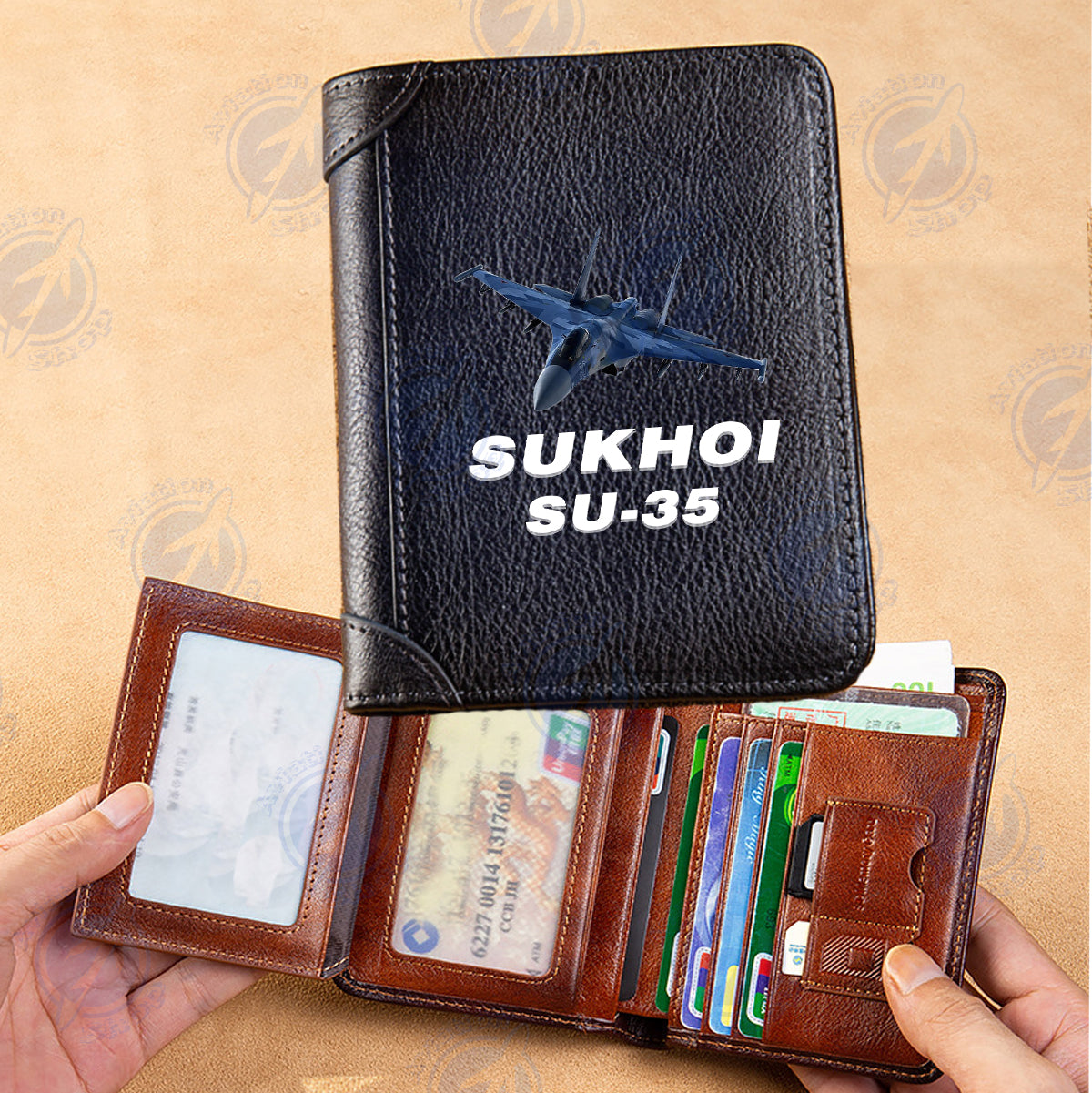 The Sukhoi SU-35 Designed Leather Wallets