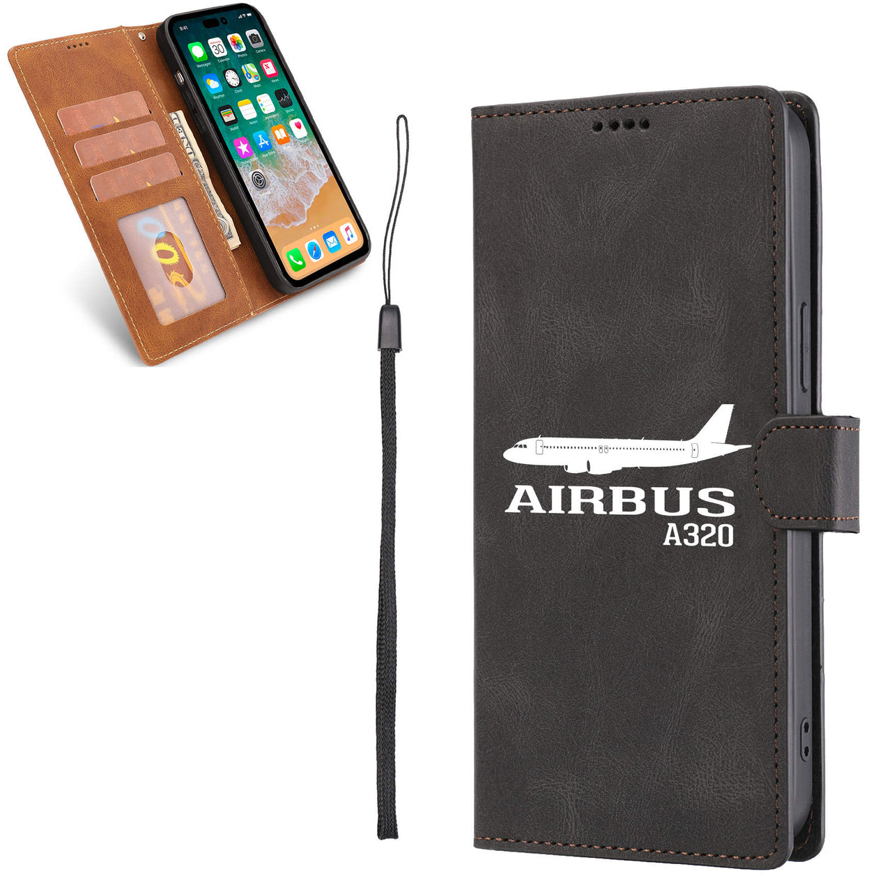 Airbus A320 Printed Designed Leather iPhone Cases