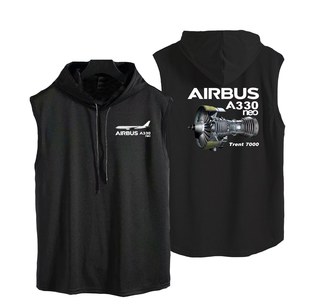 The Airbus A330neo Designed Hooded Tank Tops