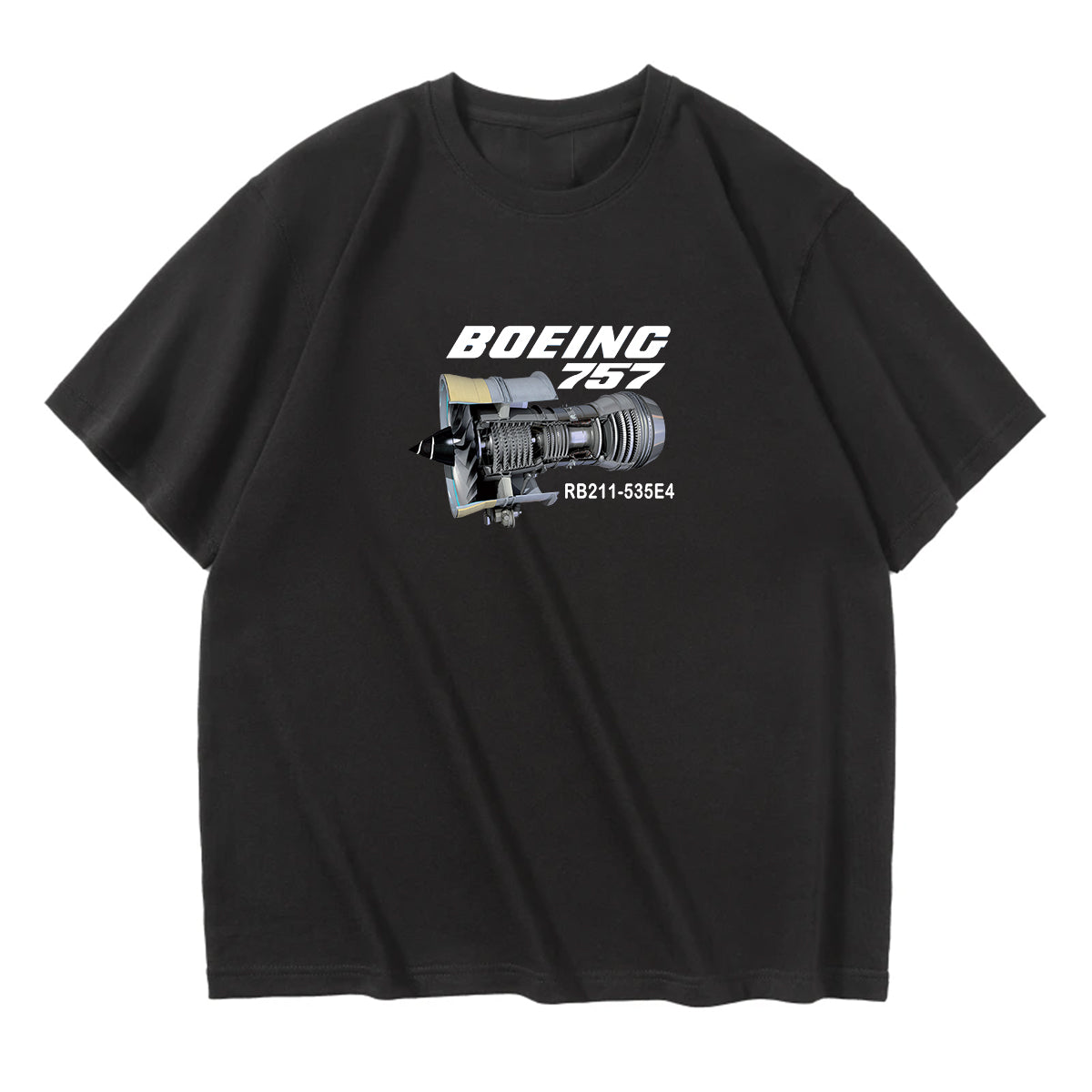Boeing 757 & Rolls Royce Engine (RB211) Designed Relax Fit T-Shirts