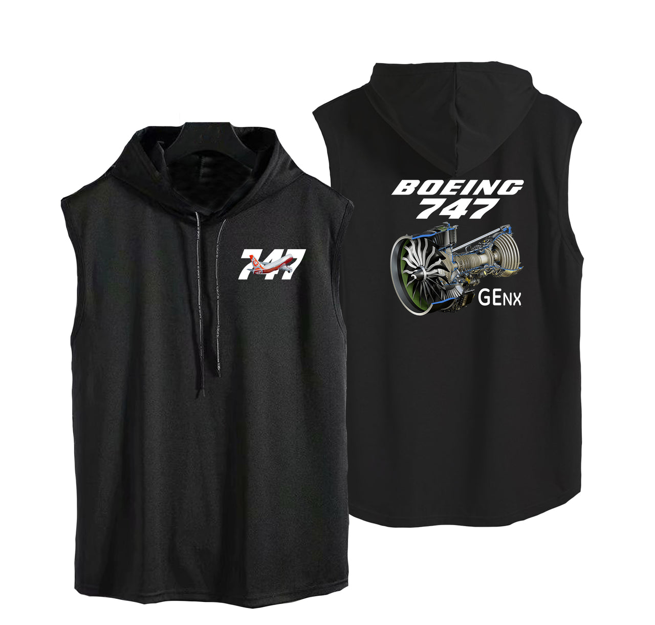 Boeing 747 & GENX Engine Designed Hooded Tank Tops