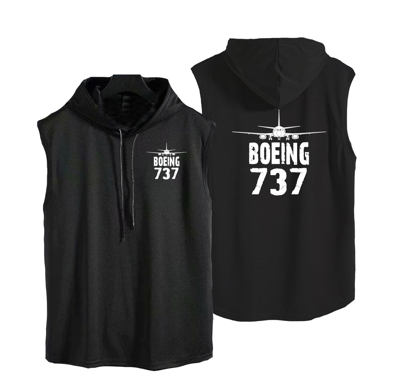 Boeing 737 & Plane Designed Hooded Tank Tops