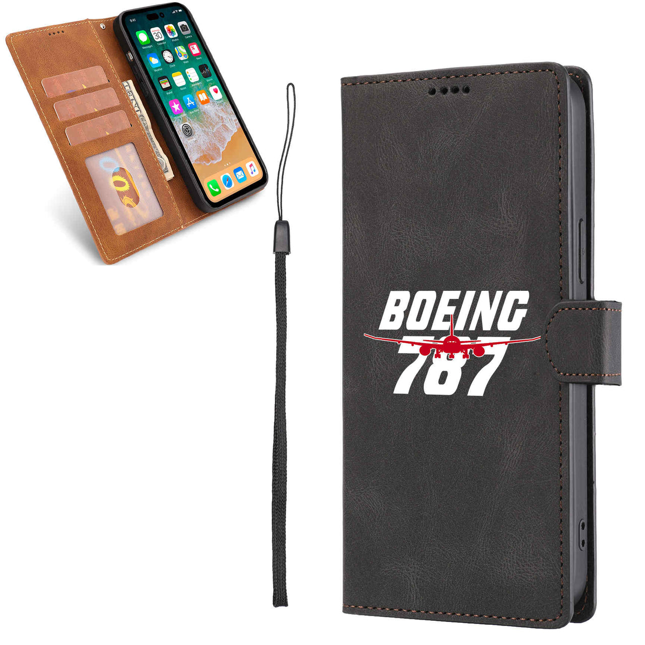 Amazing Boeing 787 Designed Leather Samsung S & Note Cases