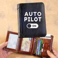 Thumbnail for Auto Pilot ON Designed Leather Wallets