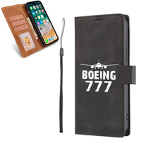 Thumbnail for Boeing 777 & Plane Designed Leather Samsung S & Note Cases