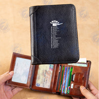 Thumbnail for Aviation Alphabet Designed Leather Wallets