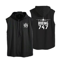 Thumbnail for Boeing 747 & Plane Designed Hooded Tank Tops