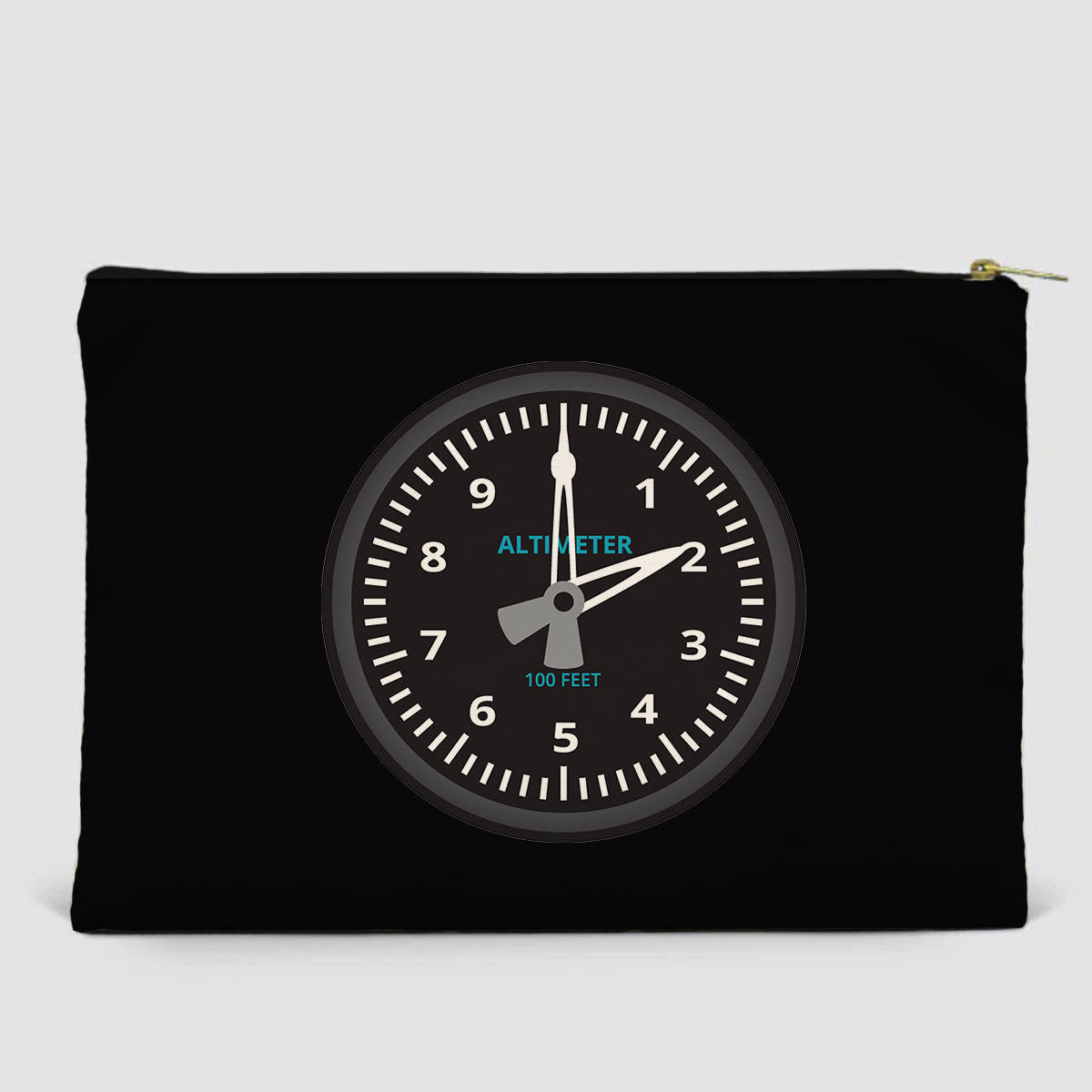 Airplane Instruments (Altimeter) Designed Zipper Pouch