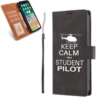 Thumbnail for Student Pilot (Helicopter) Designed Leather iPhone Cases