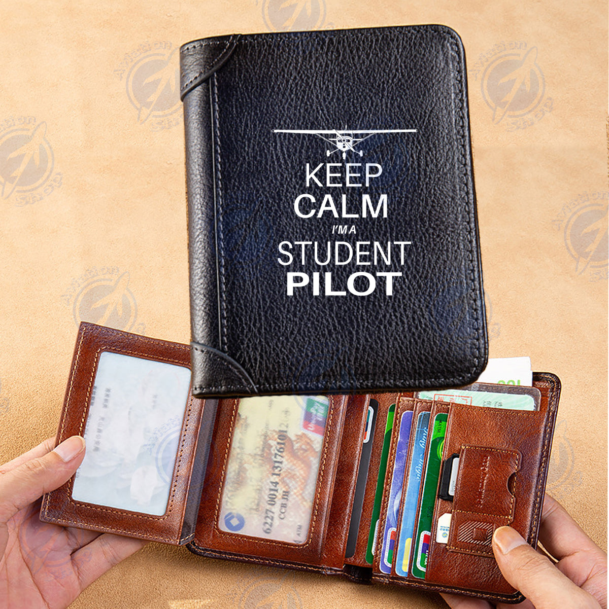 Student Pilot Designed Leather Wallets