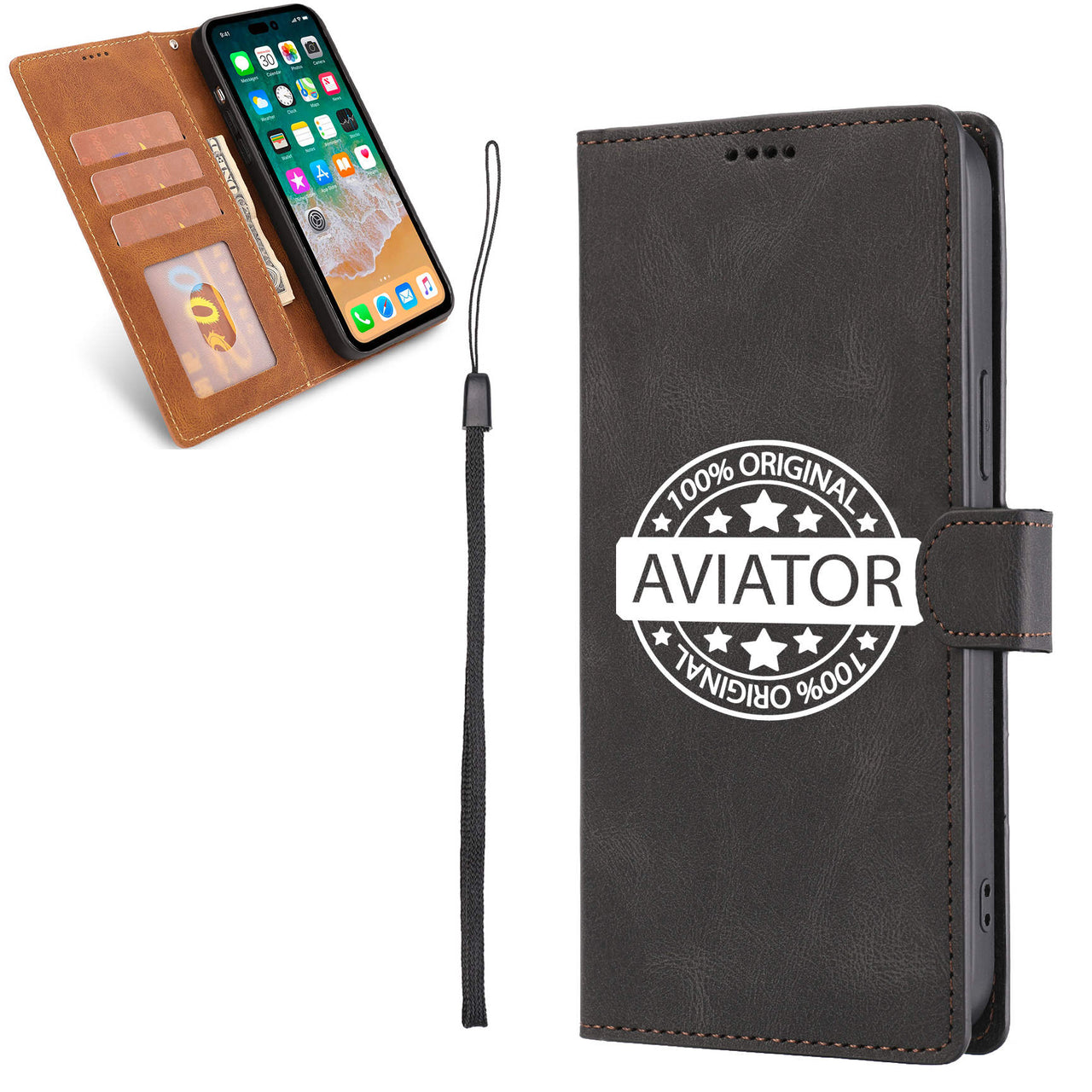 100 Original Aviator Designed Leather iPhone Cases