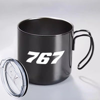 Thumbnail for 767 Flat Text Designed Stainless Steel Portable Mugs