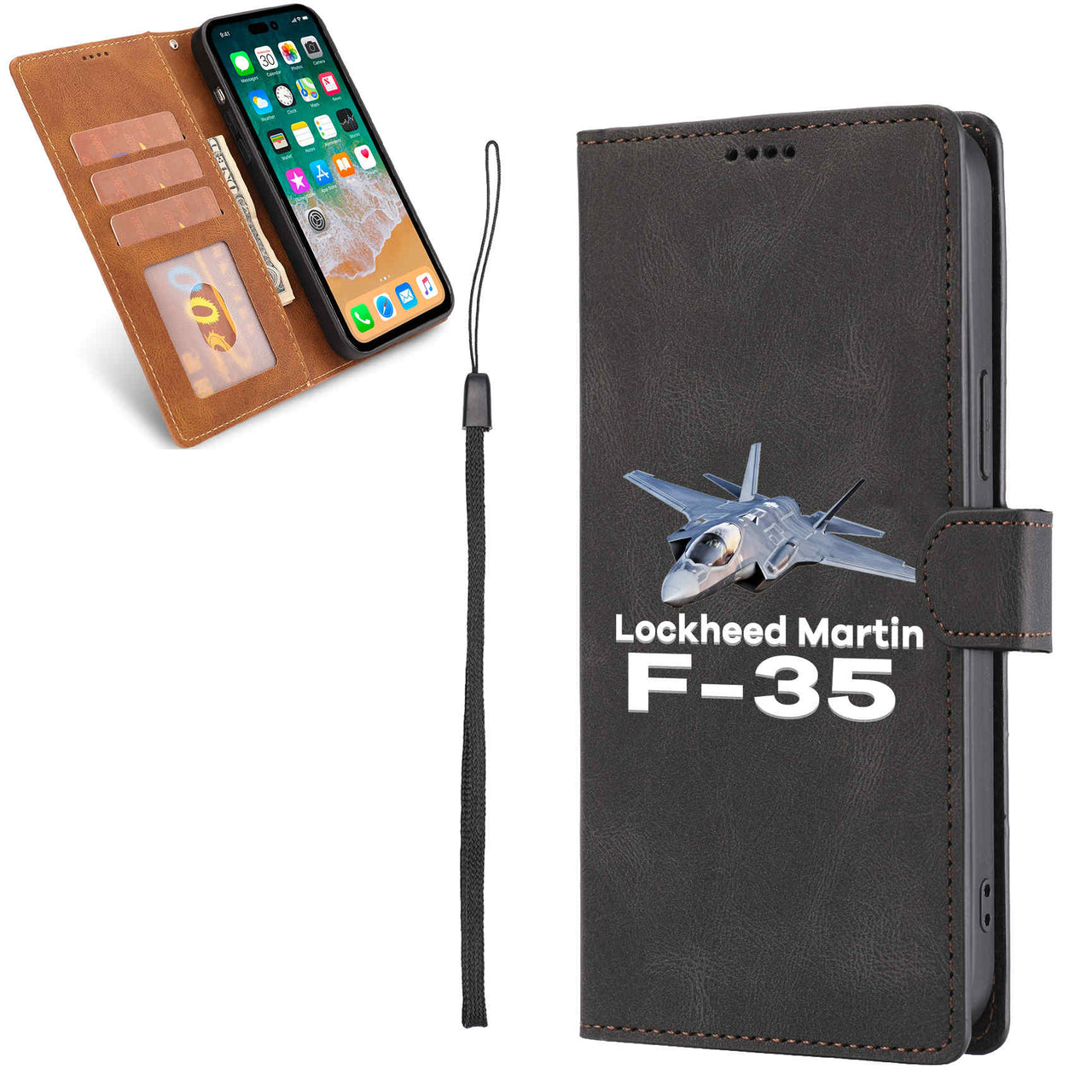 The Lockheed Martin F35 Designed Leather Samsung S & Note Cases