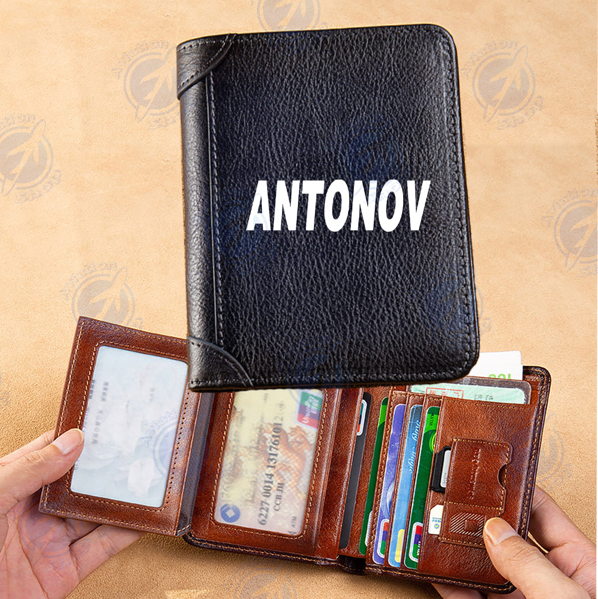 Antonov & Text Designed Leather Wallets