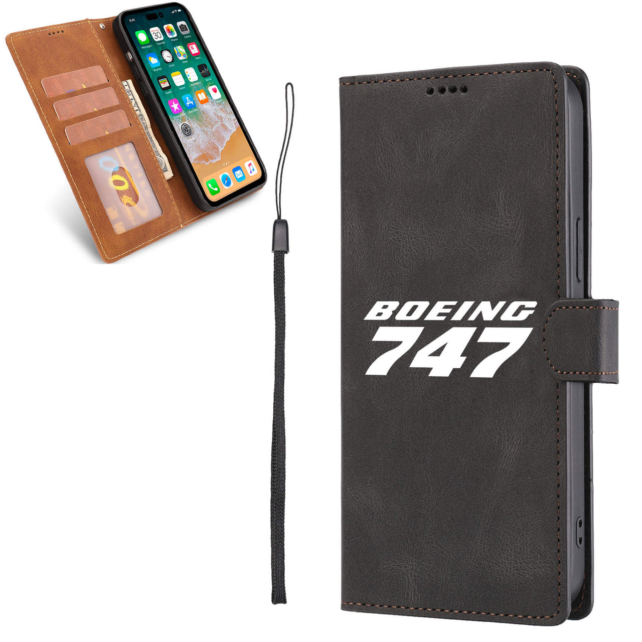 Boeing 747 & Text Leather Samsung A Cases