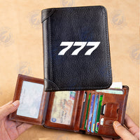 Thumbnail for 777 Flat Text Designed Leather Wallets