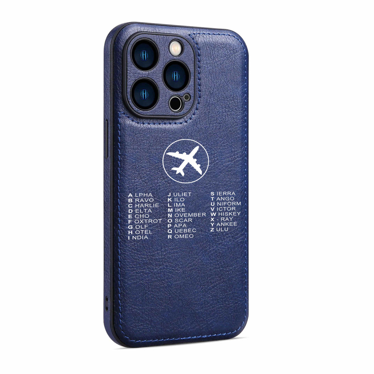 Aviation Alphabet 2 Designed Leather iPhone Cases