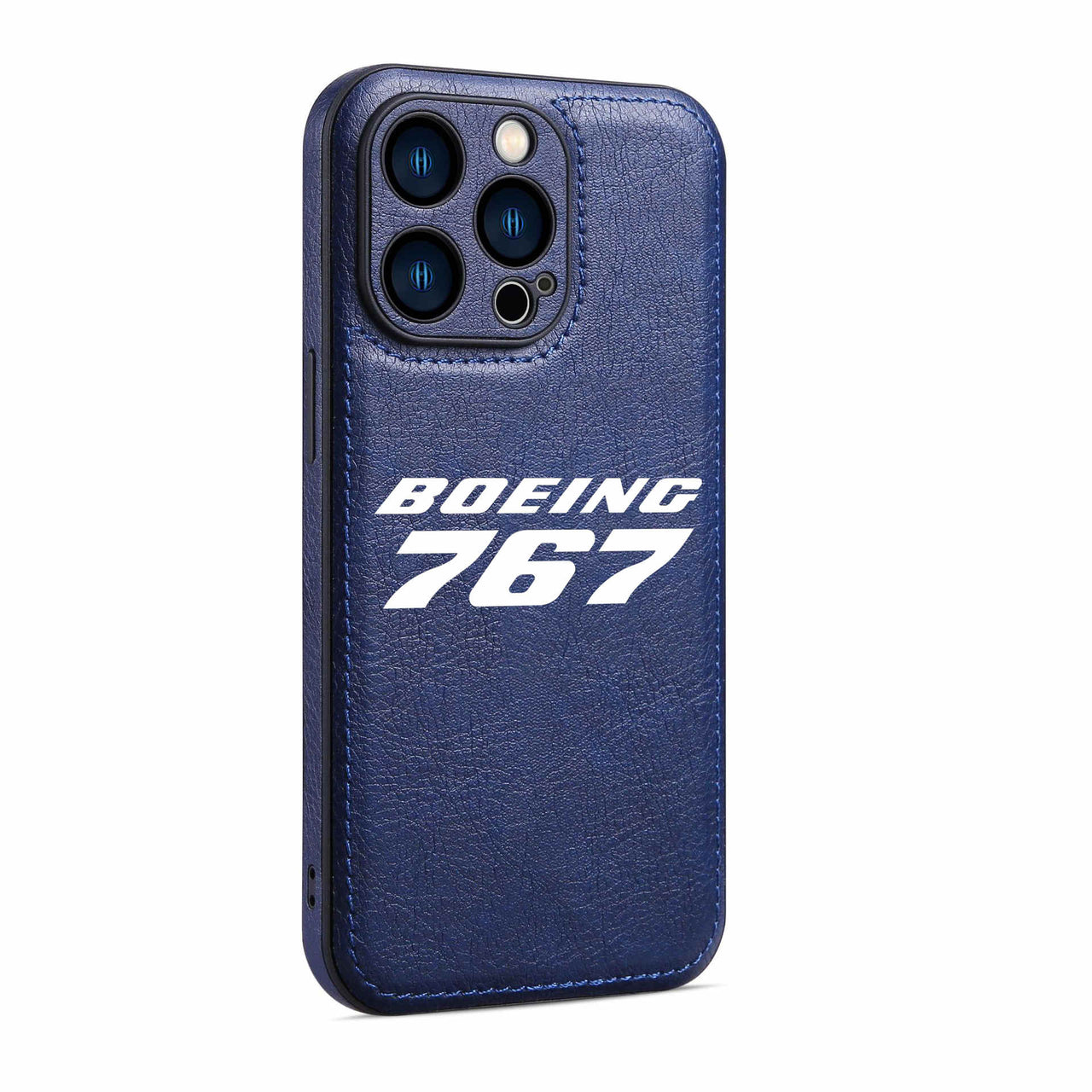 Boeing 767 & Text Designed Leather iPhone Cases