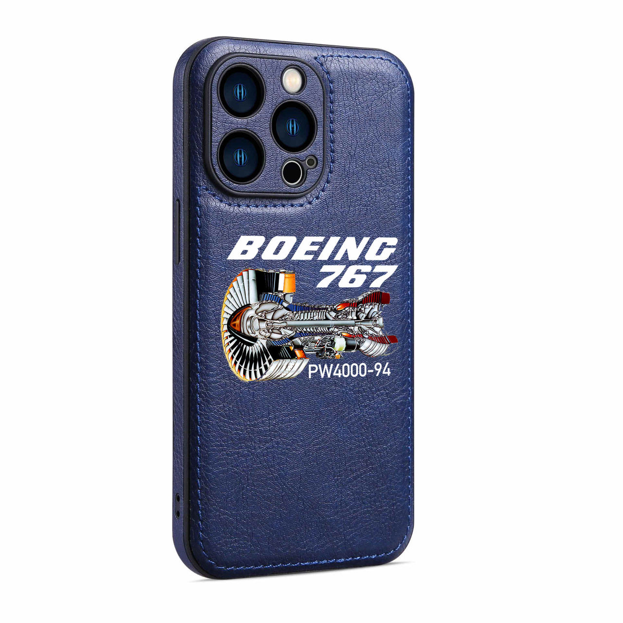 Boeing 767 Engine (PW4000-94) Designed Leather iPhone Cases
