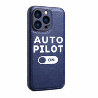 Thumbnail for Auto Pilot ON Designed Leather iPhone Cases