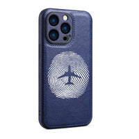 Thumbnail for Aviation Finger Print Designed Leather iPhone Cases
