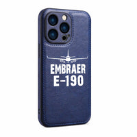 Thumbnail for Embraer E-190 & Plane Designed Leather iPhone Cases