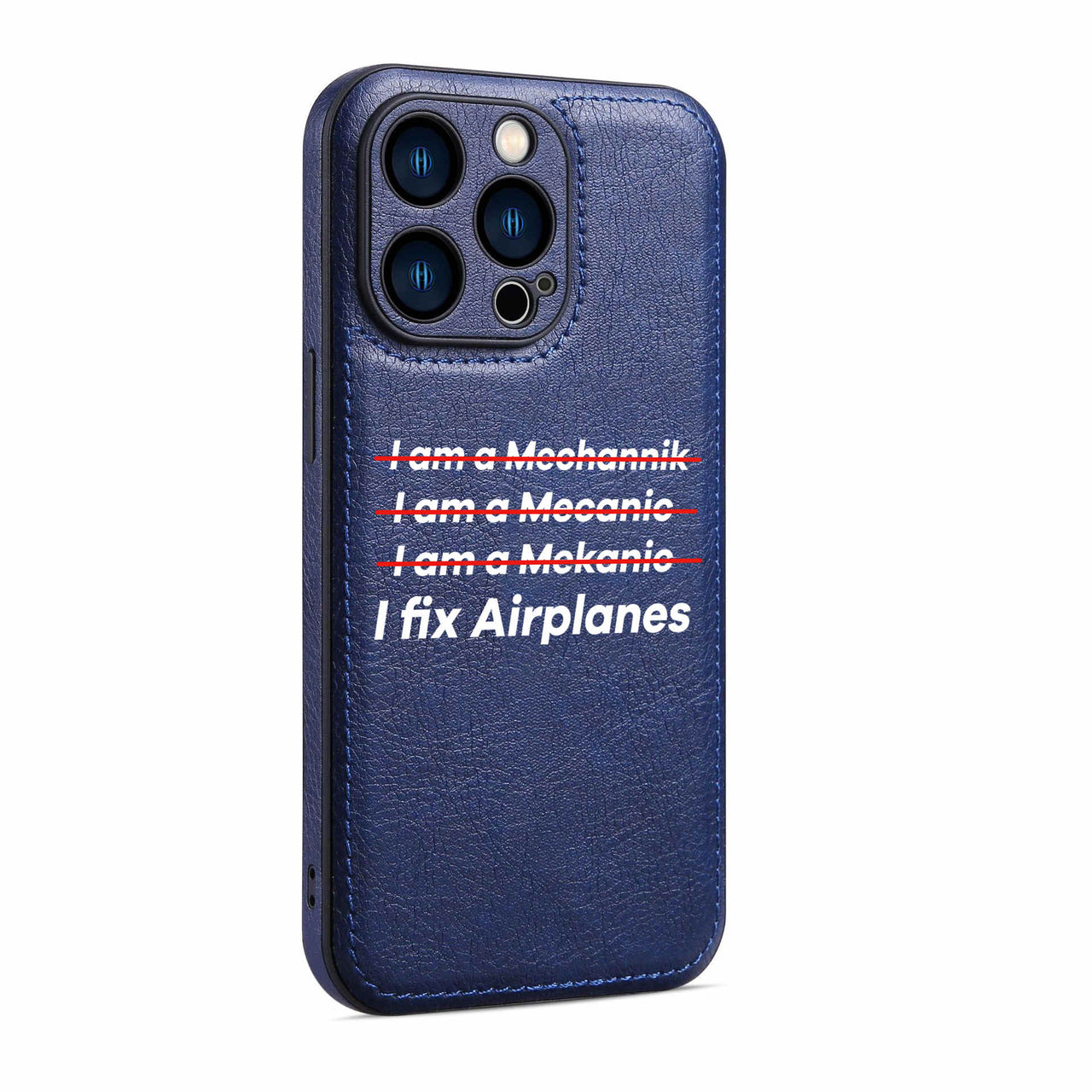 I Fix Airplanes Designed Leather iPhone Cases