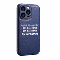 Thumbnail for I Fix Airplanes Designed Leather iPhone Cases